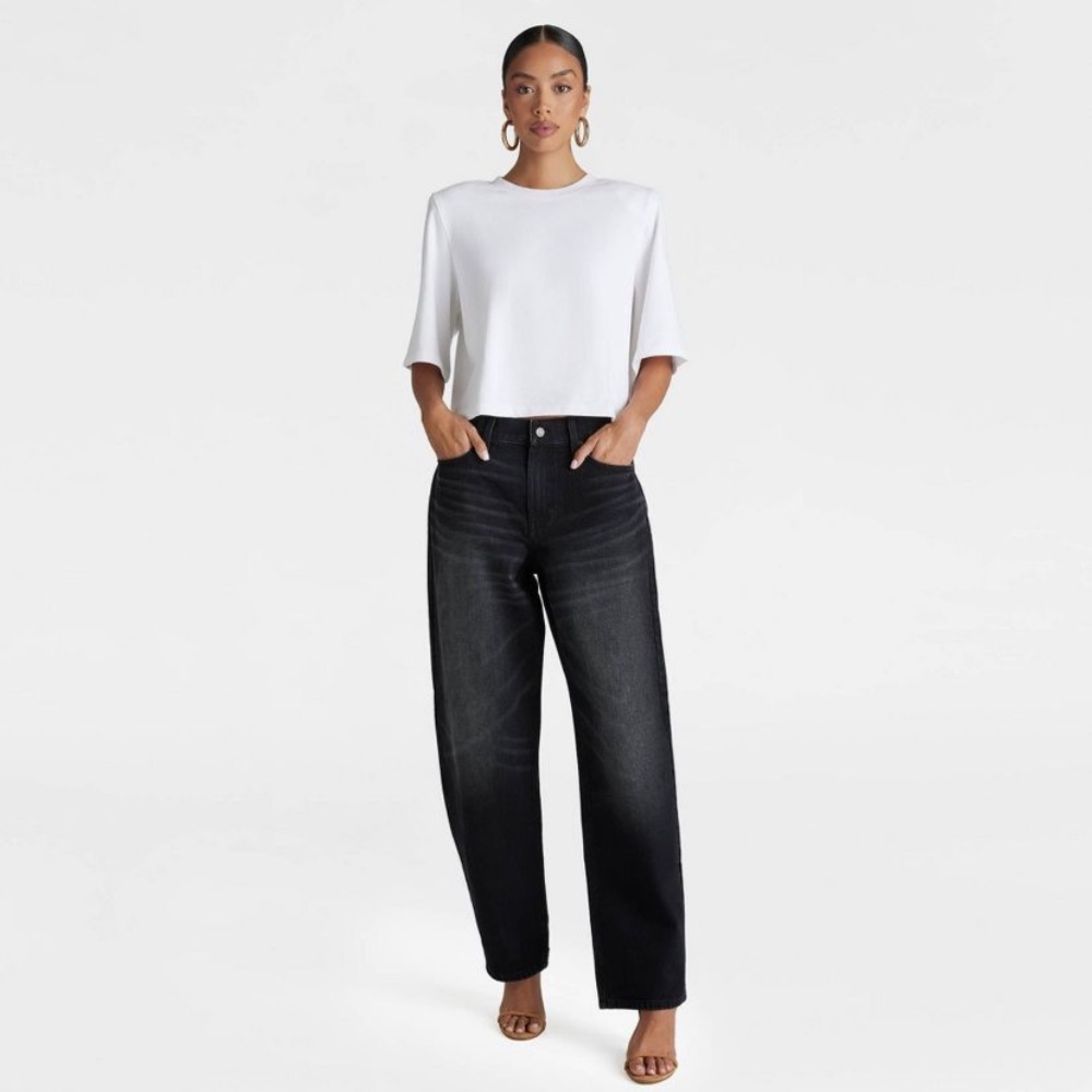 NWT KBB by KAHLANA Mid-Rise Wide Leg 'The
Kahlana Jean' - Black Denim